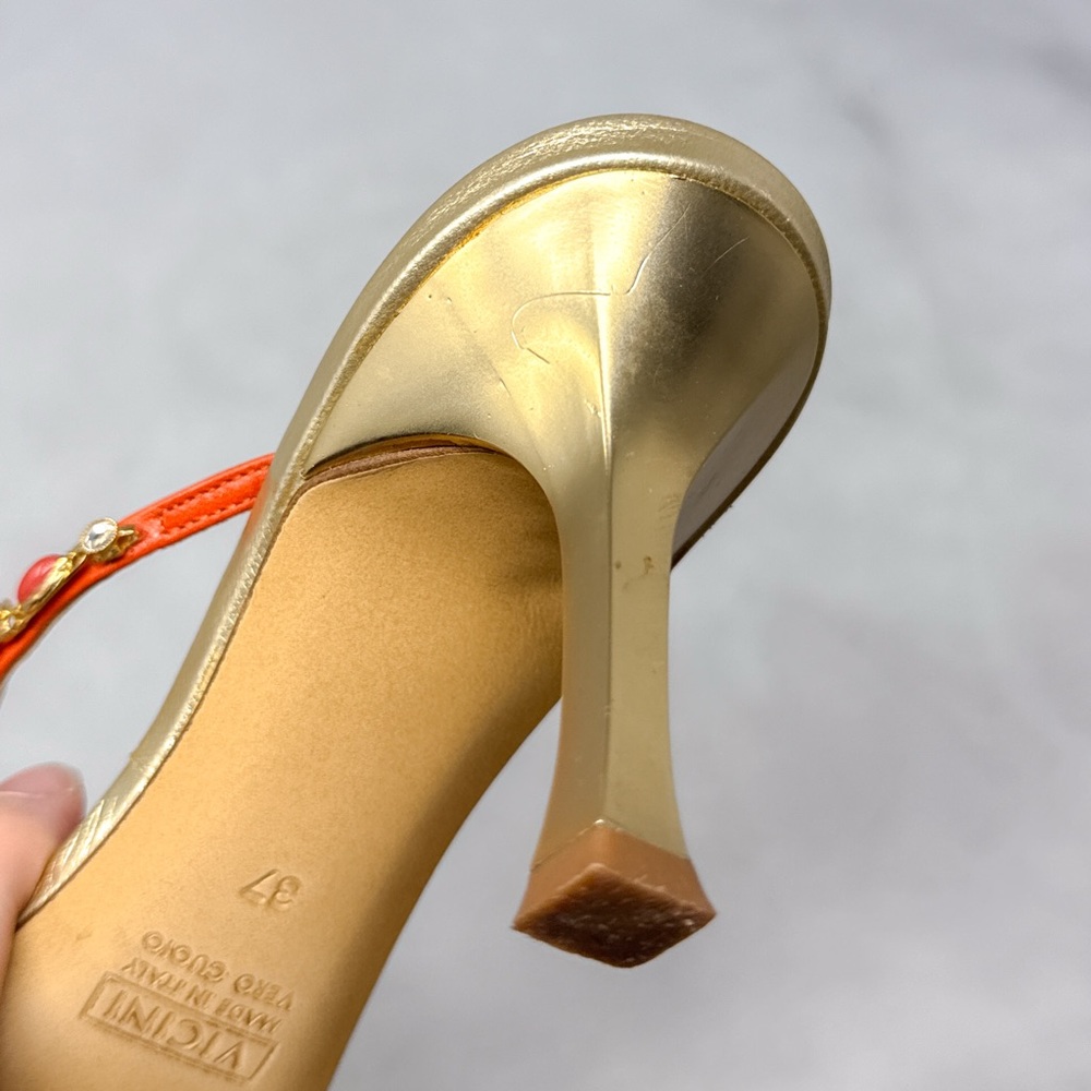 Giuseppe Zanotti Vicini Vintage Y2K Embellished Kitten Heel Mule Sandal 2000s 37 - Picture 10 of 15
